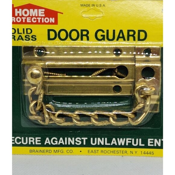 Vintgage NOS Home Protection Solid Brass Door Guard U.S.A Made - Picture 4 of 8